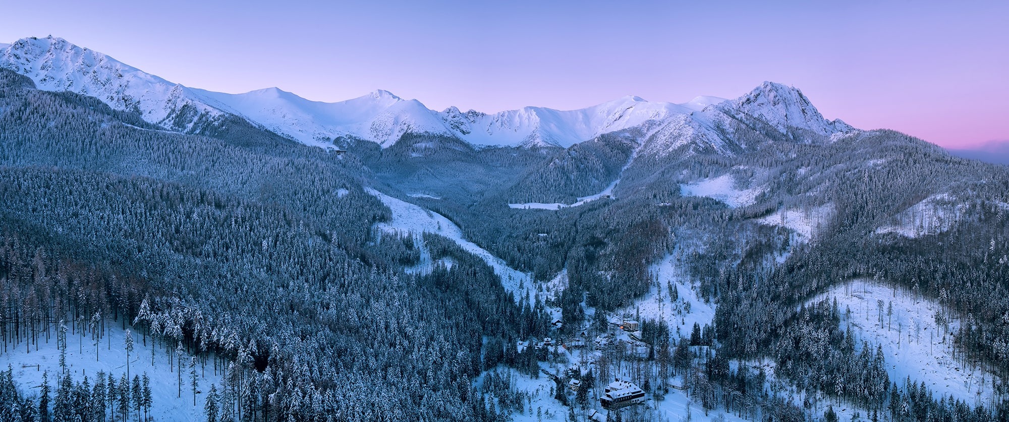 Tatra Mountains Winter Sunrise Panoramic